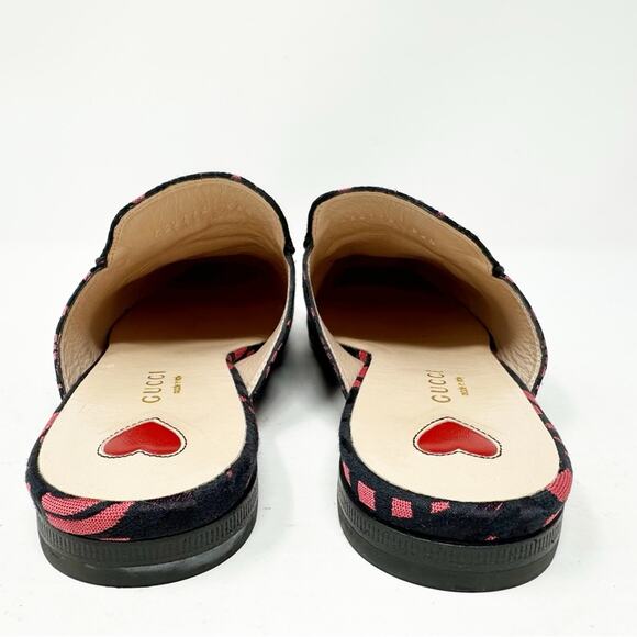 Gucci Princetown Loafers Jacquard Floral Slippers EU 36.5 - Picture 5 of 11